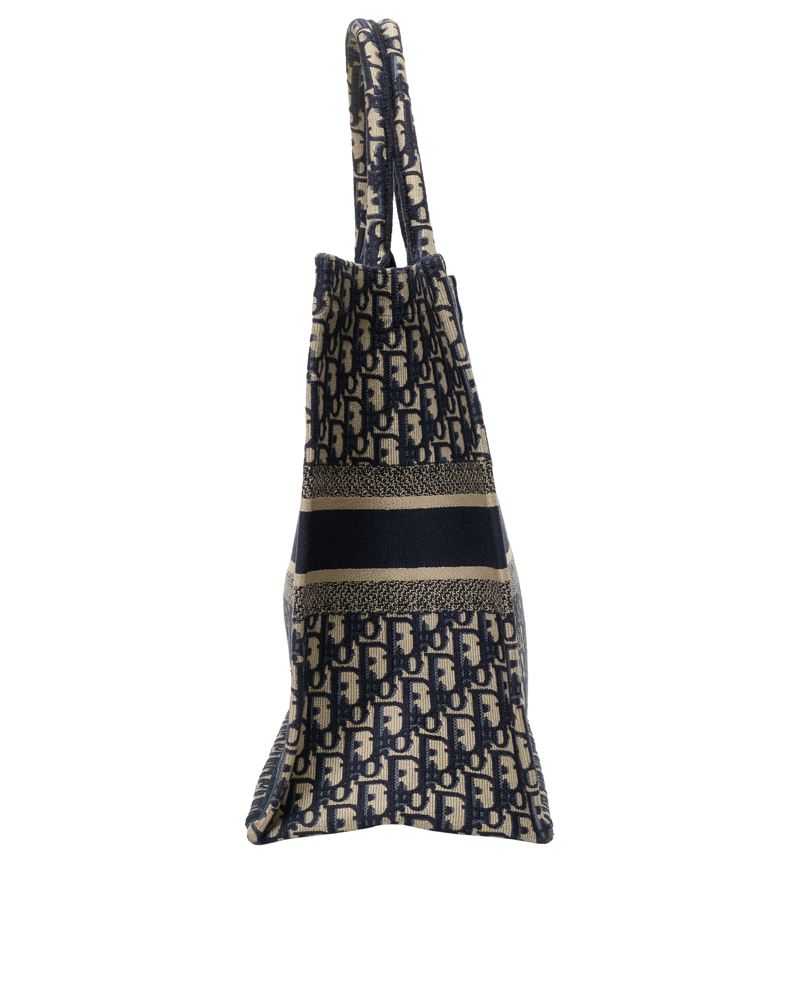 Large Book Tote, &pound;1,200, Handbags, Blue, Canvas, Bottom view